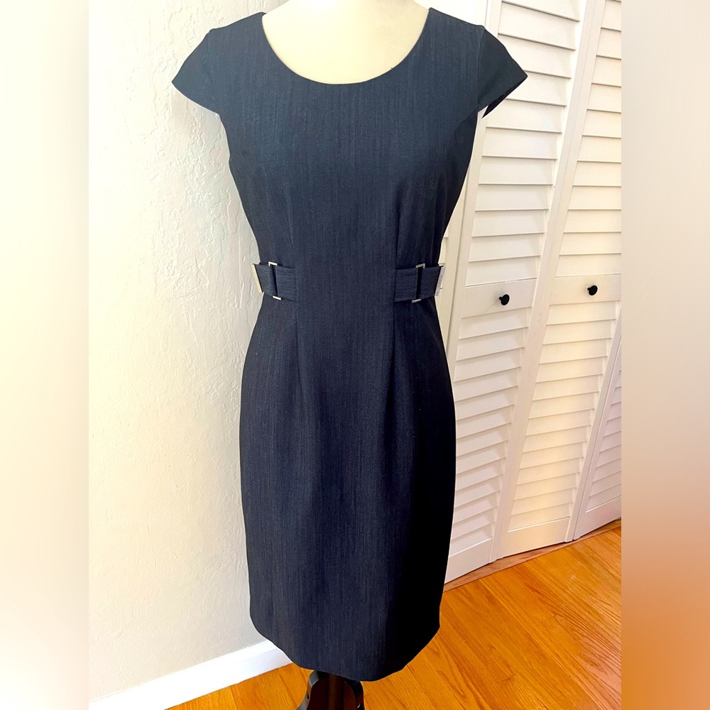 Calvin Klein Light Denim Sheath Dress (2)